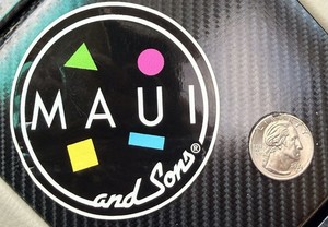 Maui And Sons Glossy Sticker Surf! NOS! Authentic! Original!