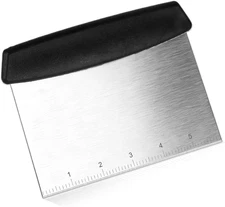 Bench Scraper,Dough Scraper,Premium Stainless Steel Dough Cutter with Measuring 