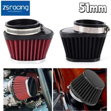 Motorcycle High Flow Air Filter 51mm/2” For Motocross Scooter Air Pods Cleaner