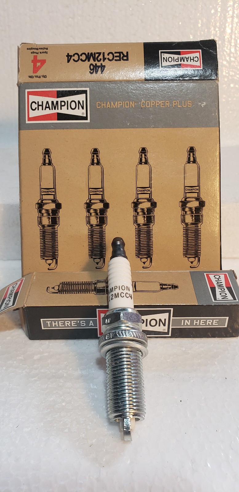 Champion Copper Plug Number REC12MCC4 Spark Plug - 446 Set of 4