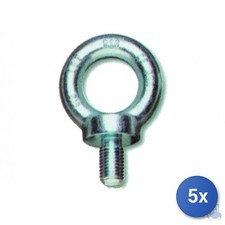 5x Robur Zinc Plated Male Eye Bolt Lifting Ring Gray Steel M 14