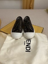 FENDI Womens Domino Size 37/6.5-7 FF Monogram...