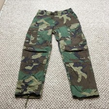 Vintage Woodland Camo Pants Mens 30x29 Cargo Combat 80s First Pattern 1981