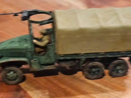 Camión de transporte Warlord Games Bolt Action 28 mm US Forces muy bien pintado AL016 - Imagen 11 de 21