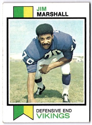 1973 Topps #406 Jim Marshall * Mid Grade * High Res Scan *