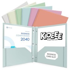Folders with Pockets and Prongs,Pack Heavy Duty Plastic Pocket Folders with 3 6