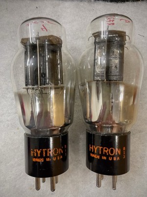 Hytron 6A3 Black Plates Foil Getter Tested NOS Matched Pair