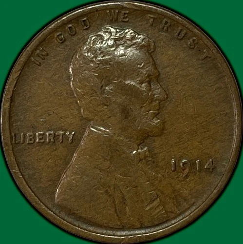 1914 Lincoln Wheat Cent Extremely Fine XF Coin #33966