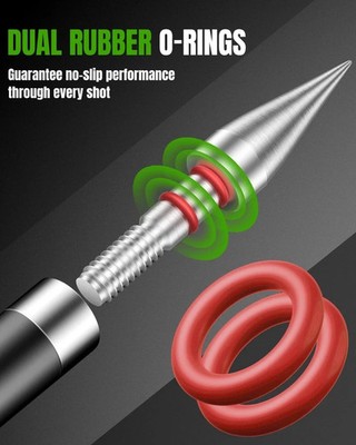 24Pcs 5/16'' Archery Field Points Screw-in Arrow Point 100 Grain Steel Field Tips