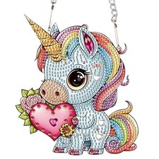 DIY Unicorn Diamond Art Hanging Kit, Special Shaped Rhinestone Diamond