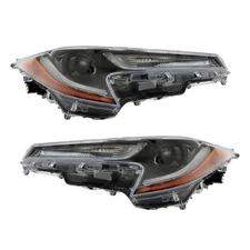 Headlight For Toyota Corolla 2023 2024 Left+Right Side Black LED Headlamp Clear