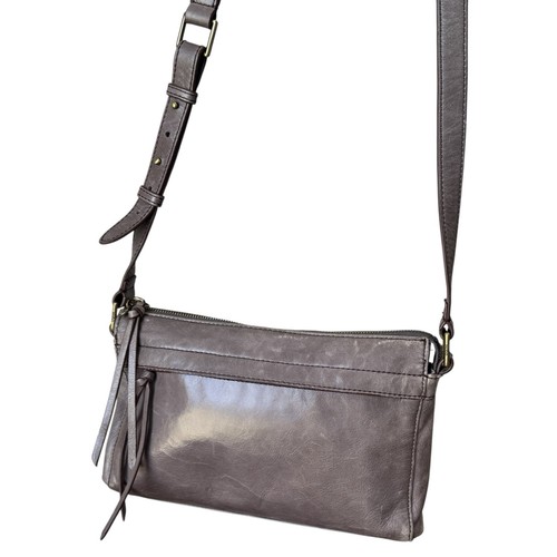 HOBO Tobey Taupe Leather Crossbody Purse Shoulder Bag Boho Chic Modern Vacay EUC