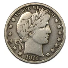 1911-S Liberty Barber Silver Half Dollar 50c San Francisco Very Fine VF+