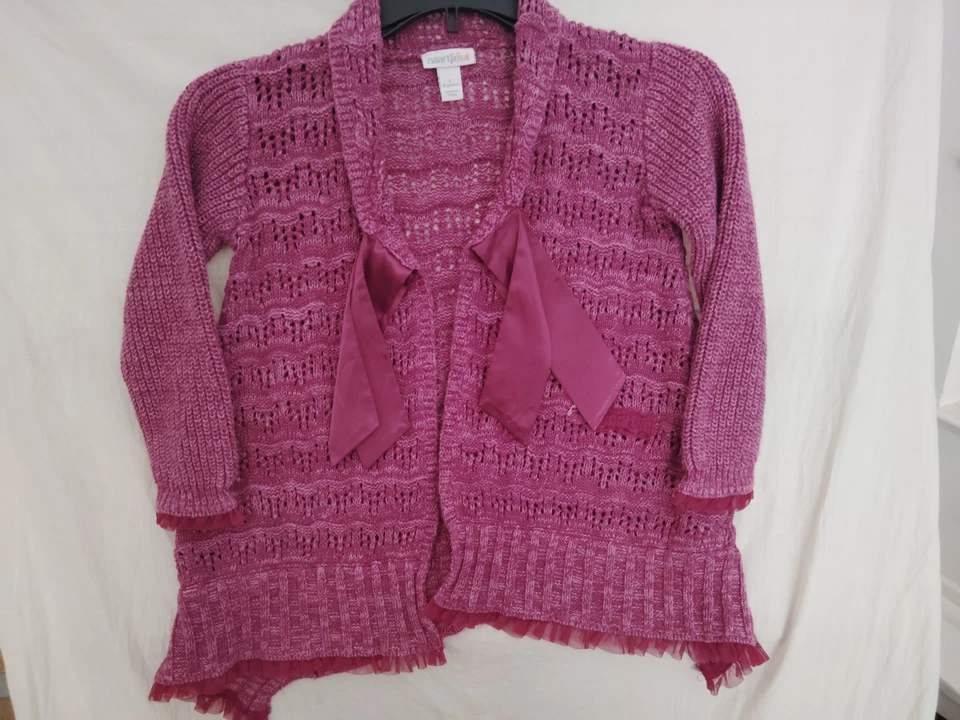 Naartjie Niñas Talla Suéter/Top/Leggings 6/Grande Púrpura/Rosa Jirafa/Libélula Foto 3 de 4