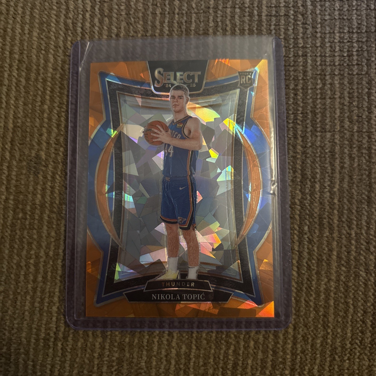 2024-25 Panini Select - Concourse Nikola Topic #89 Orange Cracked Ice Prizm /275