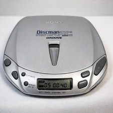 SONY D-E401 Silver Discman Stereo CD Player Walkman ESP2 Groove Tested WORKS 
