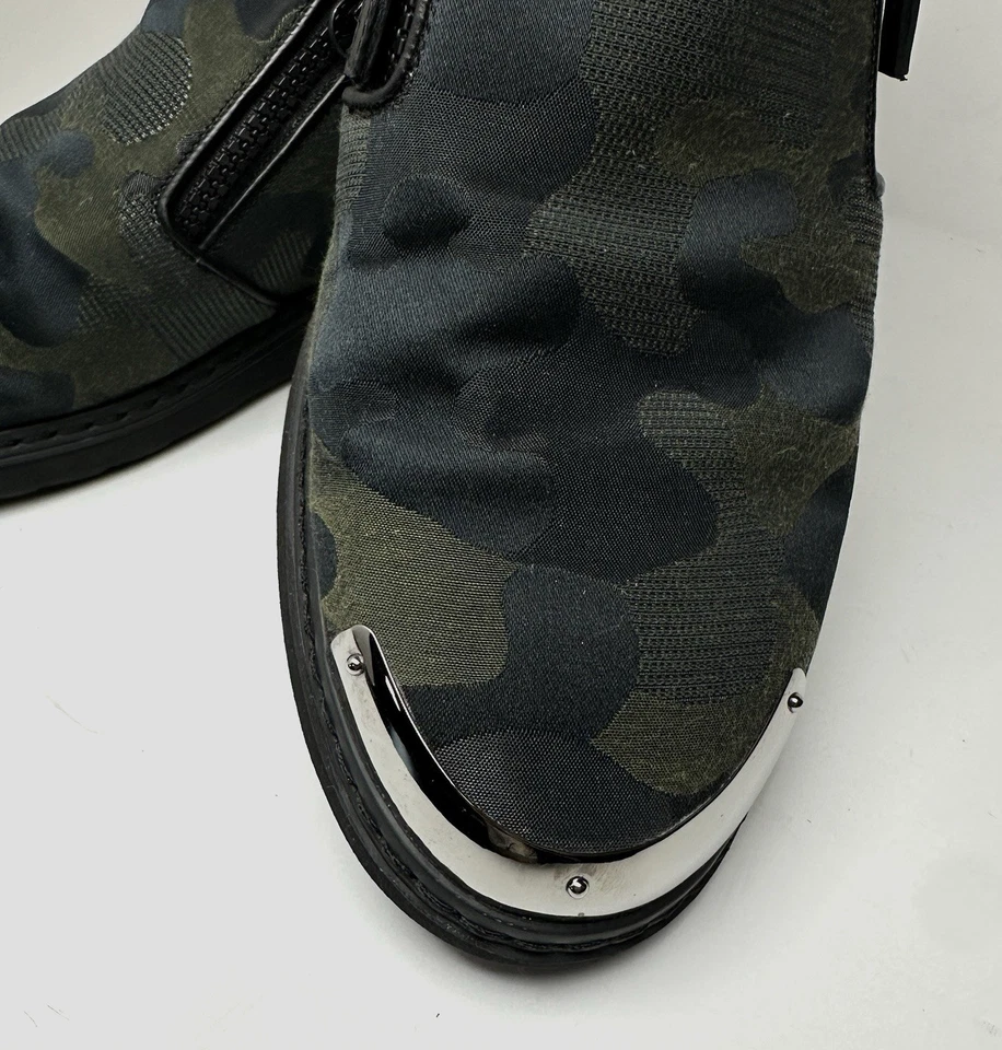 Giuseppe Zanotti 黑色和绿色迷彩银色鞋头男鞋 44 欧元,美国 10.5 — 第 3/4 张图片