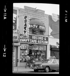 1974 Crazy Eddie's Record Tape Asylum Brooklyn NYC Old 35mm Photo Negative B11