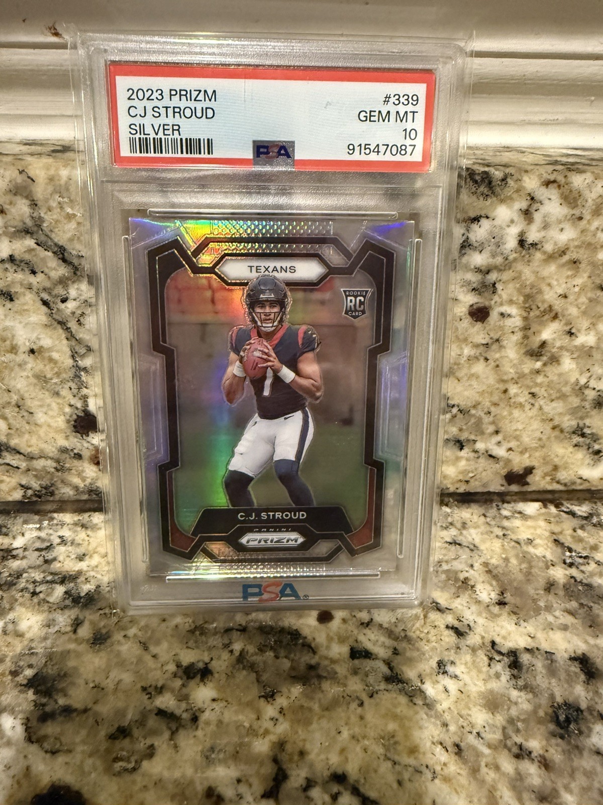 2023 Panini Prizm CJ Stroud Silver Prizm Rookie #339 PSA 10
