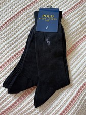 POLO ralph lauren black socks three pairs