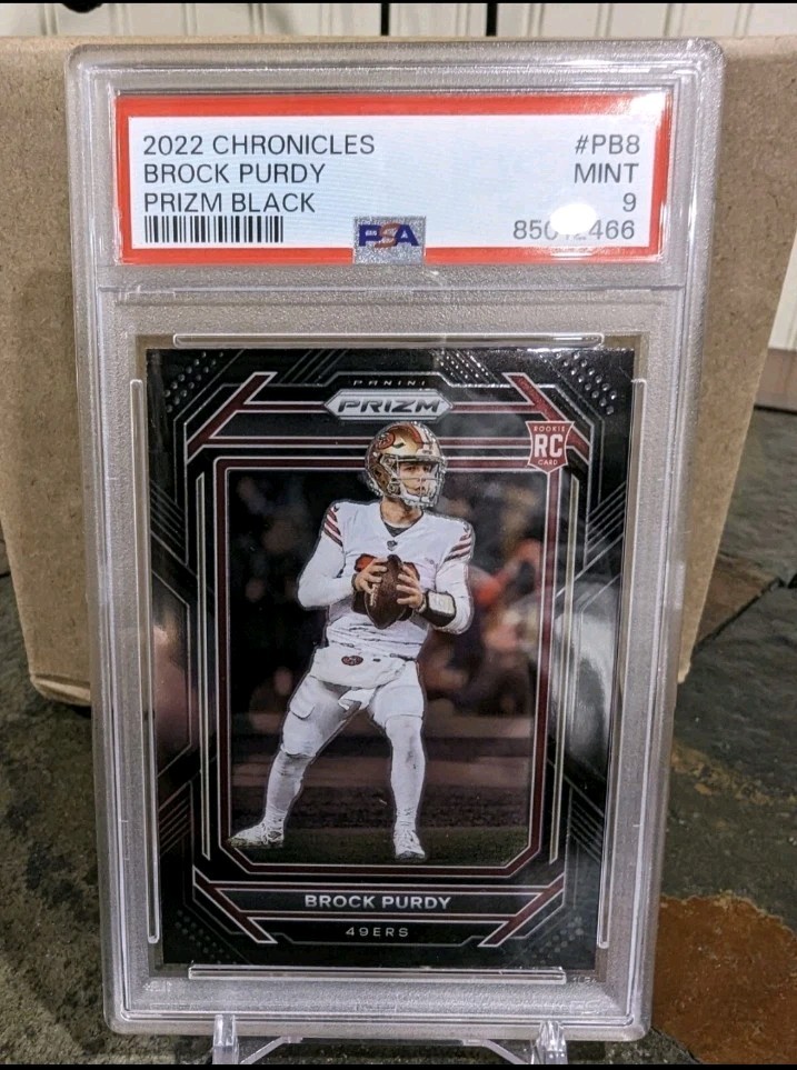 2022 Panini Chronicles - Prizm Black Brock Purdy #PB-8 (RC) - PSA 9
