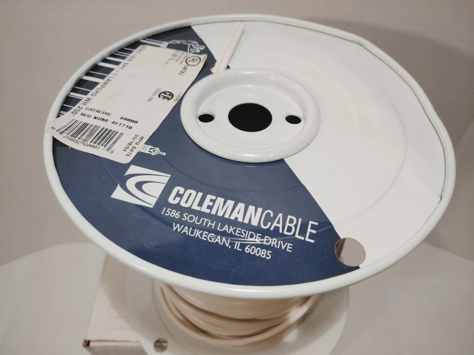 Cable de lámpara Coleman 18/2 SPT 250 pies blanco Foto 4 de 4