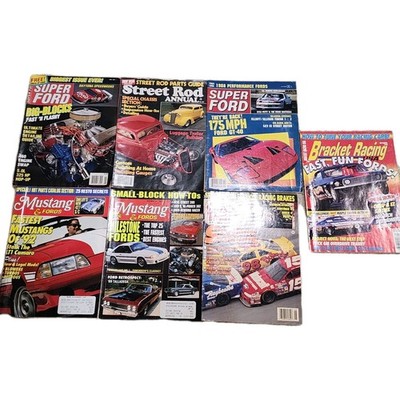 Vintage Ford Mustang Super Ford Street Rod Drag Racing Magazine Lot 7 1980s 1990