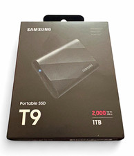 Samsung Portable SSD T9 1TB USB-C External SSD 2000MB/s Password, Black