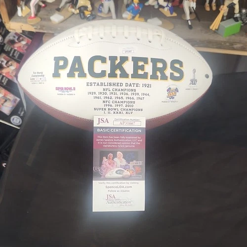 Green Bay Packers Autographed Football JSA #85 Original