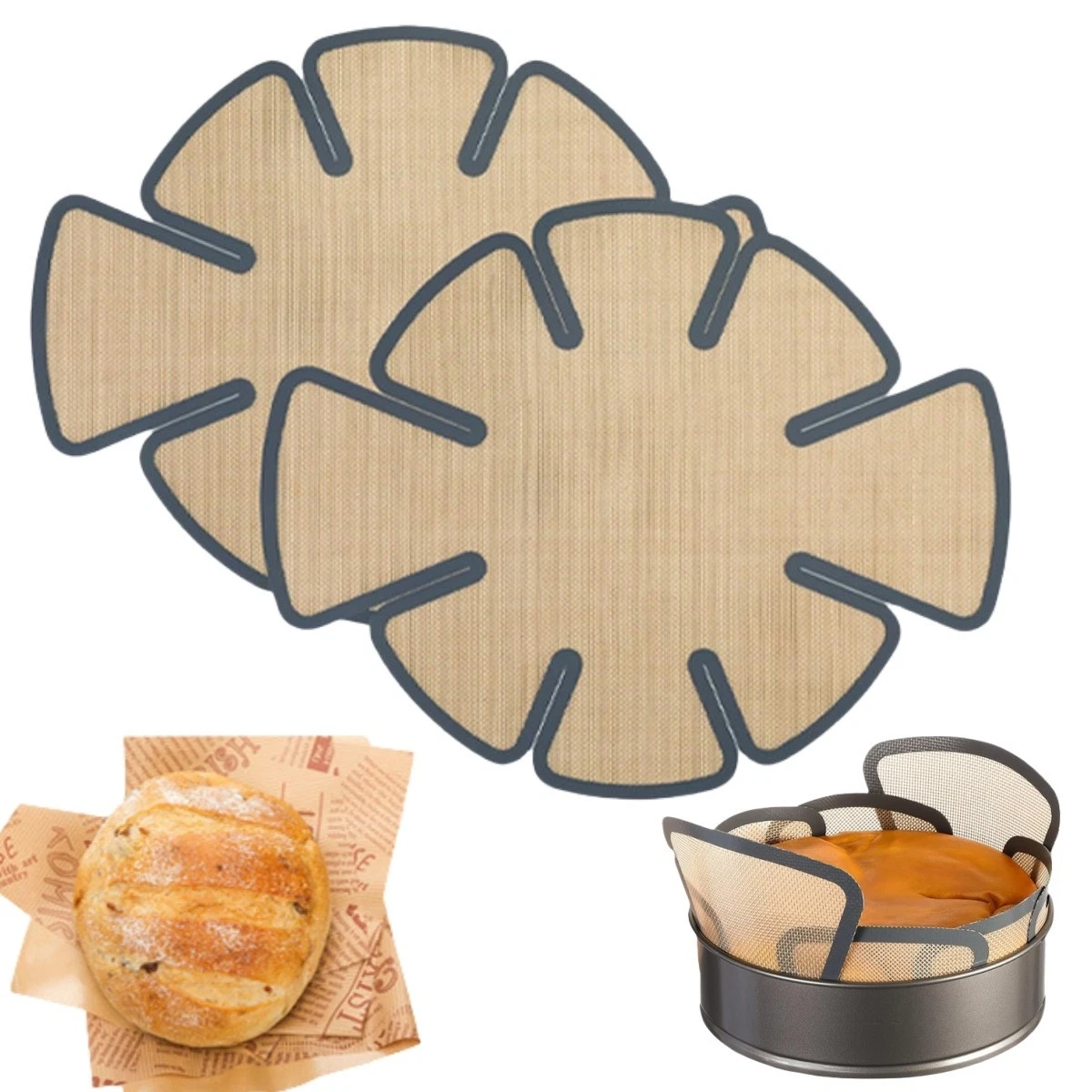 Silicone Bread Loaf Pan Liners Two Pcs Nonstick Baking Mats for Dough Handling