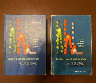 Algebra I Teachers Edition and Student Book - Dolciani - 1967
