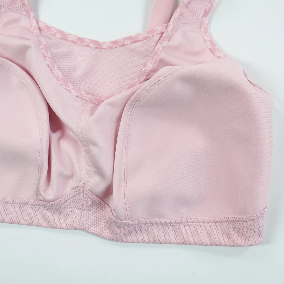 Glamorise Sports Bra Size 42DD No Bounce Med Impact Camisole Pink 1066 EUC - Image 4 of 4