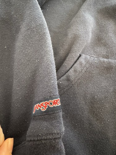Vintage Jansport UMASS Navy Drawstring Hoodie Size L Women’s Massachusetts MA - Picture 11 of 17