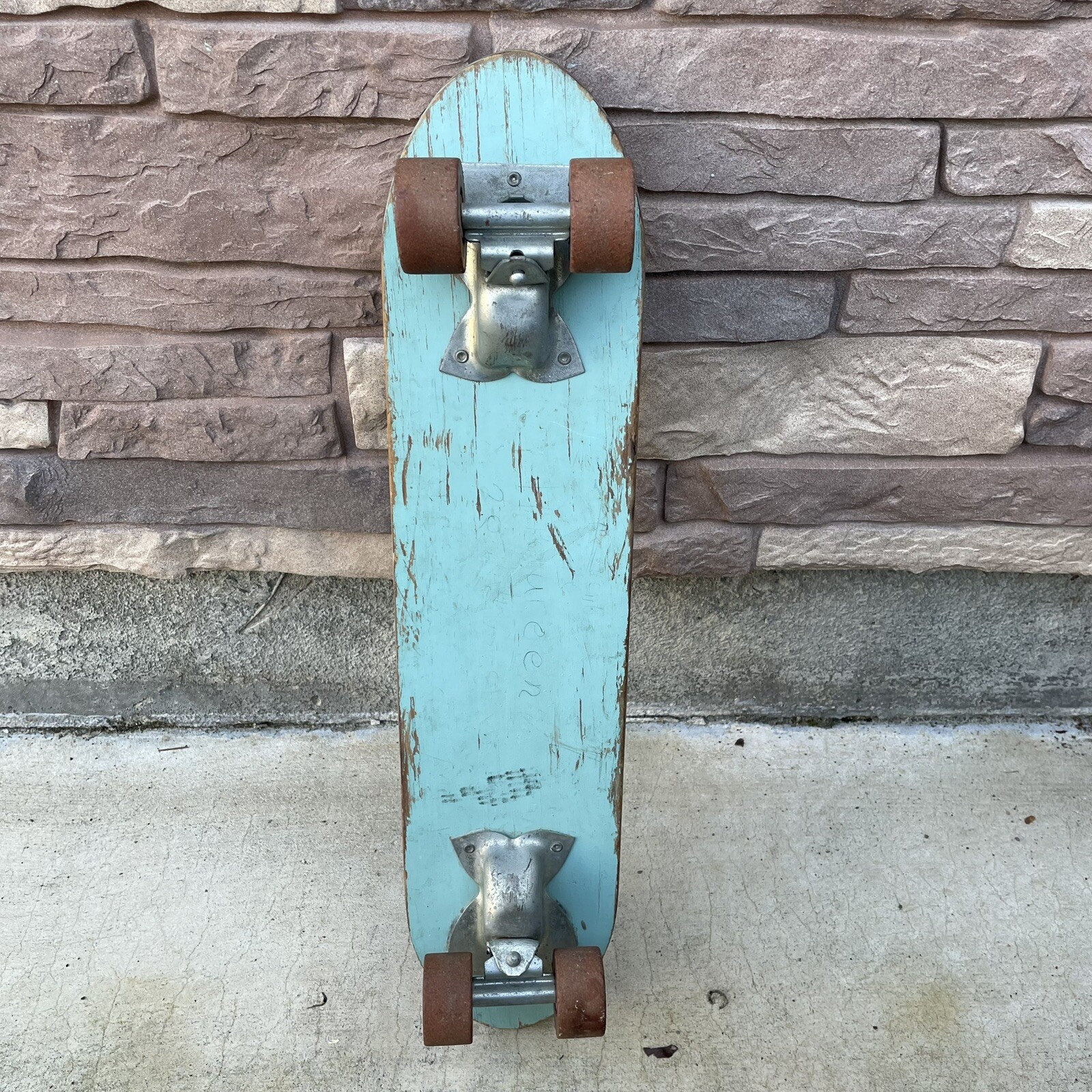 Vintage Roller Derby Mustang 15 Skateboard 1960s Original Blue, W