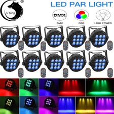 10PCS 9 LED RGBW Stage Lighting PAR Light DMX Beam Party DJ Disco Light w/Remote