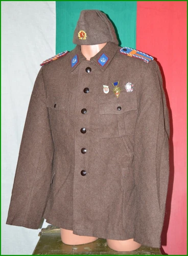 Bulgarian Army winter battle Uniform Tunic + Cap NCO's Internal troops sergeant
