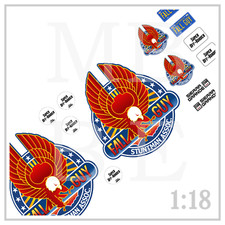 15teil. 1:18 RC Car Aufkleber Crawler GMC 2500 Colt Seavers Stuntman USA Pickup