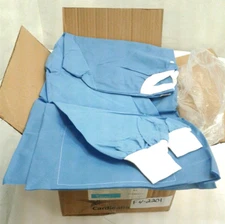 Cardinal Health 2201LJ Convertors Pro Jacket with Knit Collar Large Blue 25pk