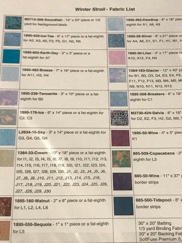 Quiltmuster Onkel Gravy's Quilt Fusion Muster WINTERSPAZIERGANG 27" x 17" - Bild 3 von 3