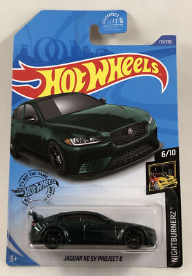 2020 HOT WHEELS JAGUAR XE SV PROJECT 8 NIGHTBURNERZ NEW