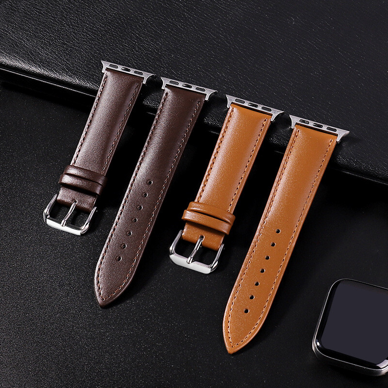 Leather Watch Band For iWatch Series 8/7/6/5/4/3 38/40/41/42/44/45mm