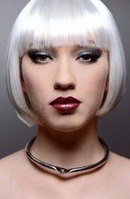 NEW Stainless Steel Slim Slave Collar Discreet Day Slave Locking Bondage Collar