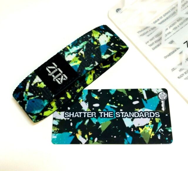 ZOX **SHATTER THE STANDARDS SS** Silver Strap medium Wristband w/Card