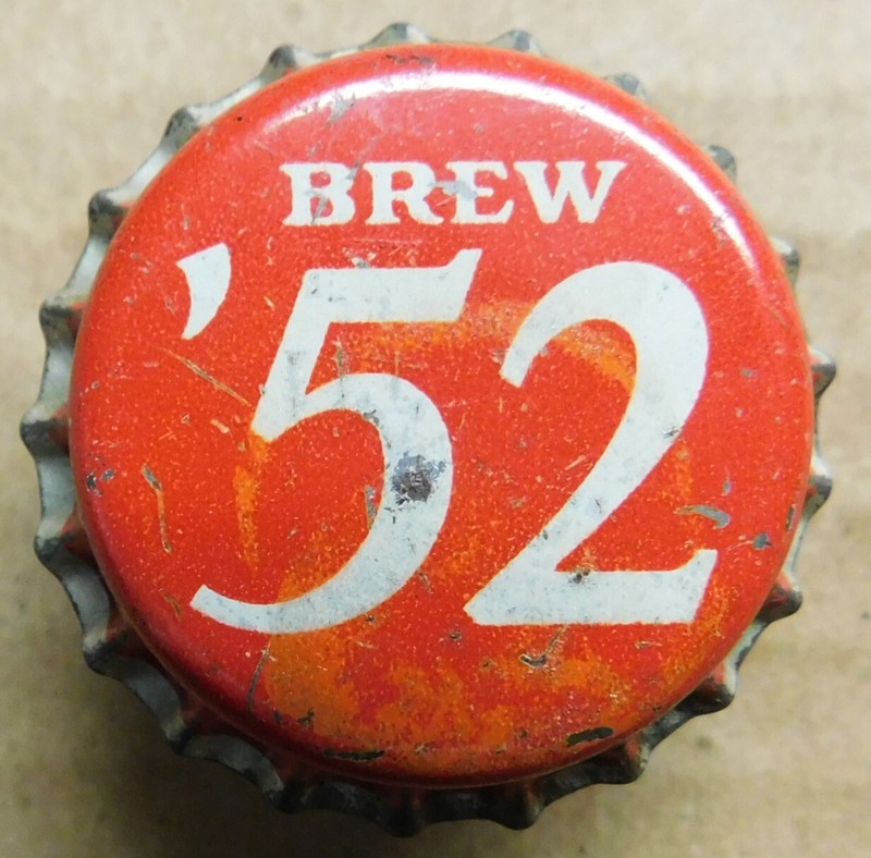 BREW '52 unused cork beer bottle cap 1955 - 1960 Grace Brothers Santa Rosa CA