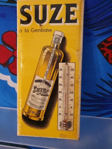 Rare thermomètre « SUZE à la Gentiane » vers 1940-'50. Fonctionnel. - Zdjęcie 1 z 7