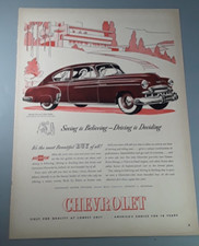 Original 1949 Chevrolet Fleetline Magazine Ad "Seeing is Believing..."