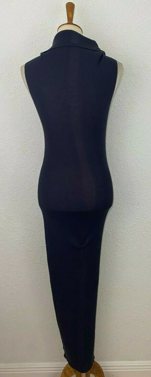 Abito body donna Rick Owens scollo cappuccio prugna taglia media