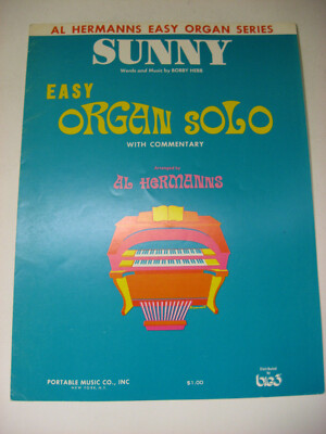 Bobby Hebb Sunny Easy Organ Solo Sheet Music Al Hermanns Series