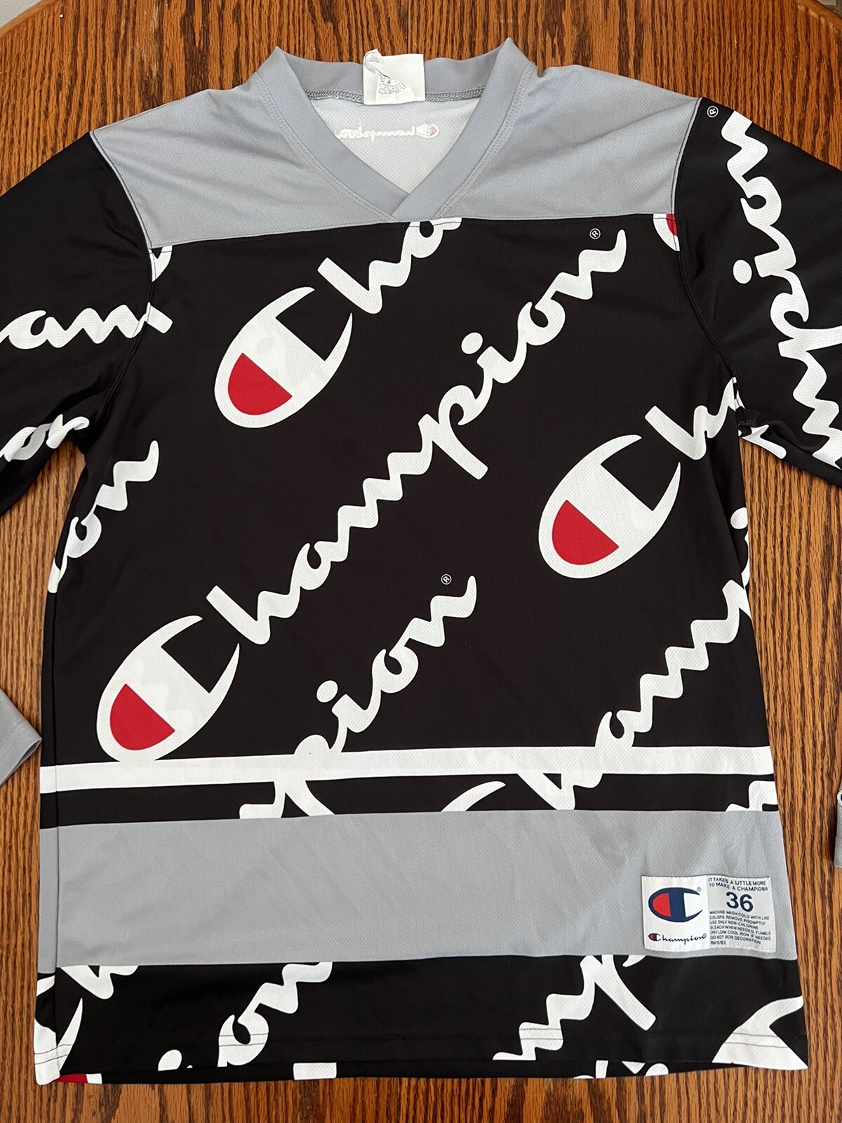 CHAMPION Script Spellout double side Long Sleeve … - image 1