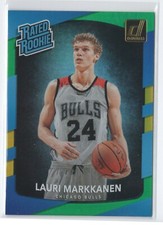 2017-18 Donruss Rated Rookies Holo Green and Yellow Laser #159 - Lauri Markkanen